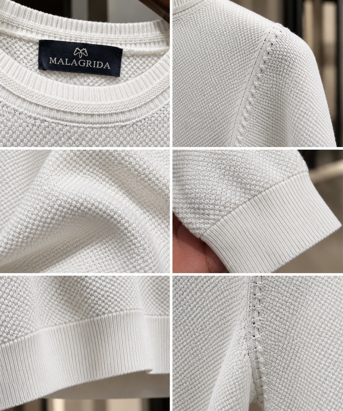 Maglia girocollo Malagrida – Panna