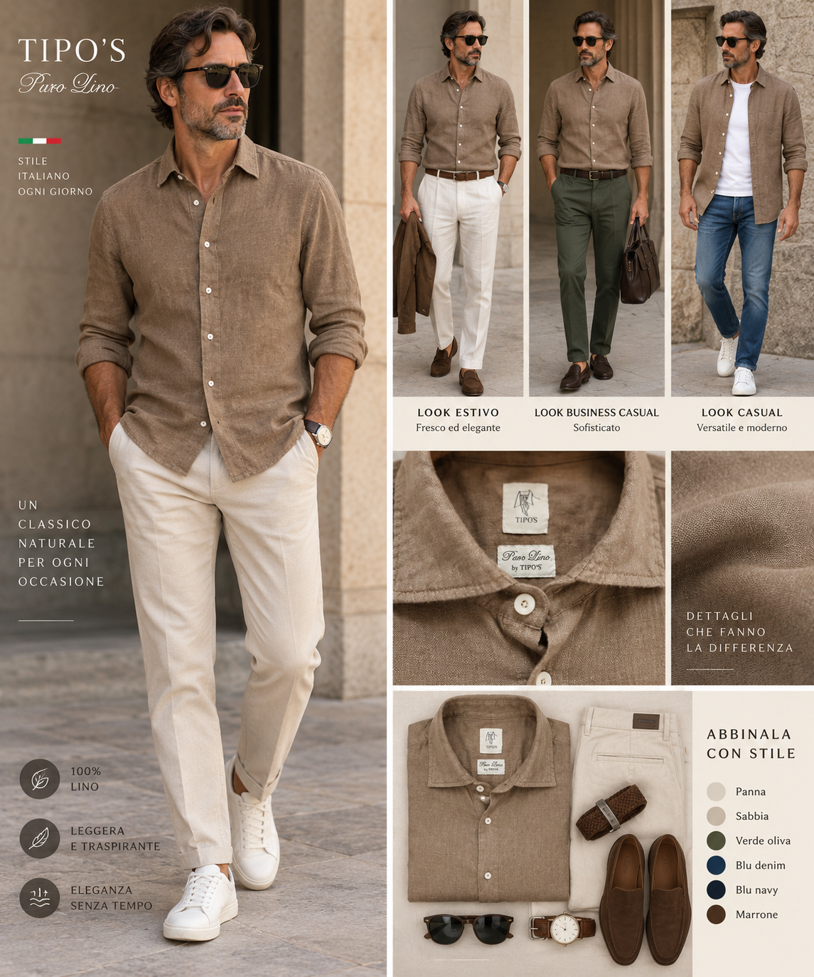 Camicia puro lino Tipo's