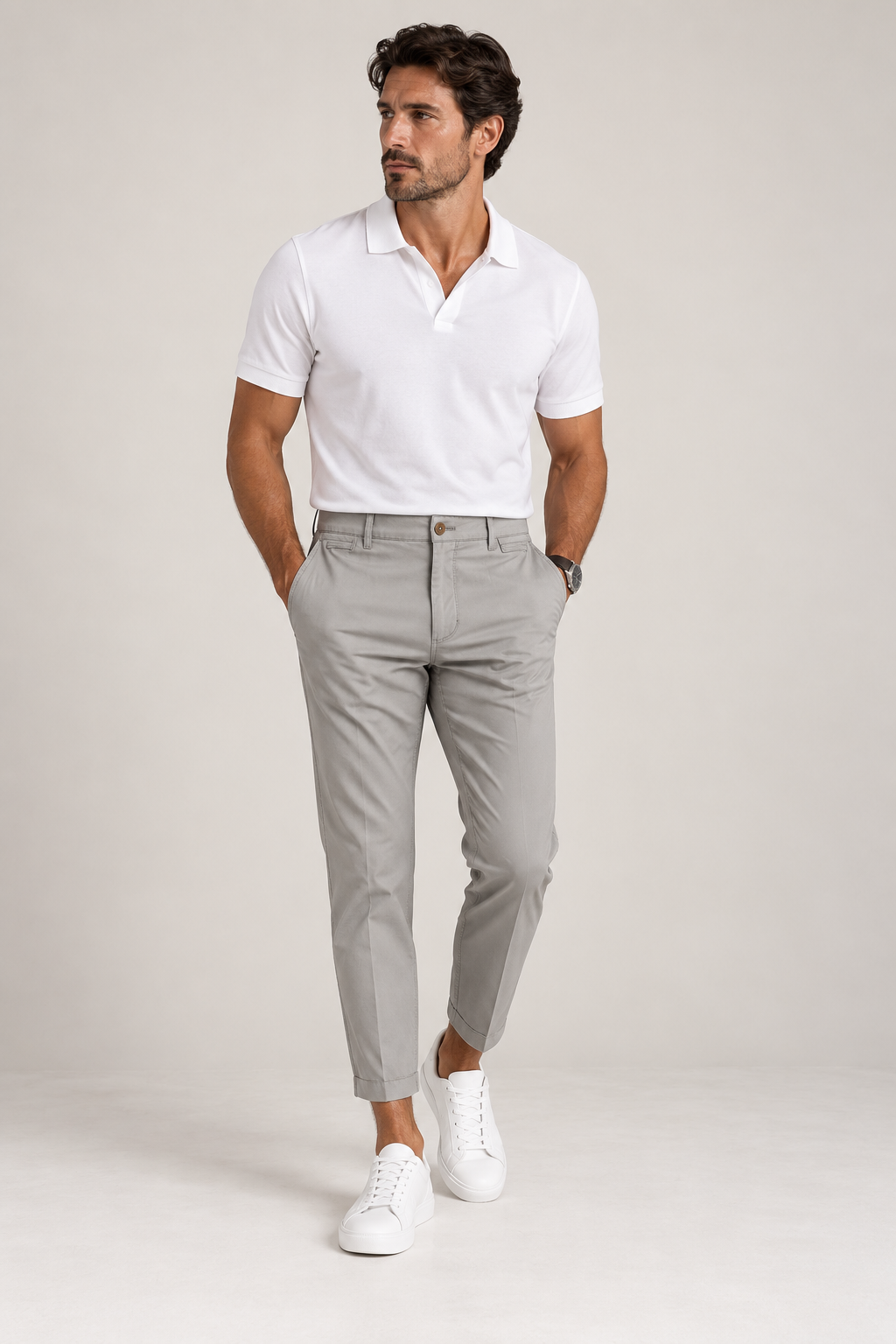 Pantalone Capri in Raso di Cotone
