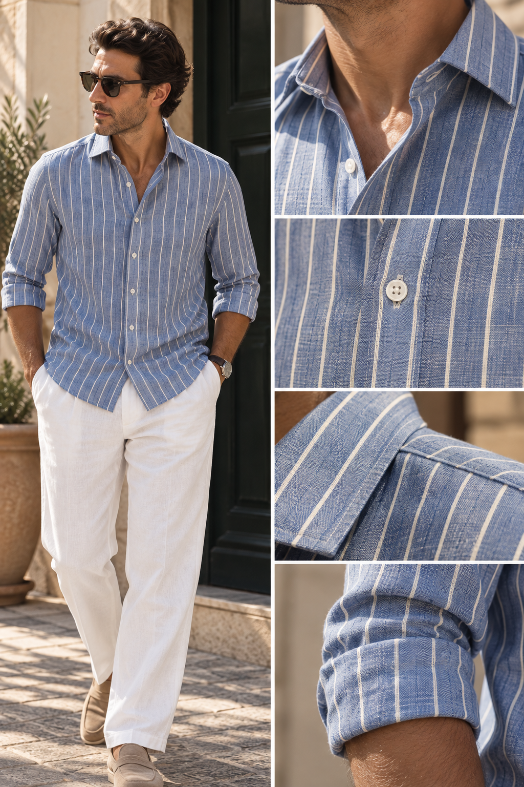 Camicia misto lino