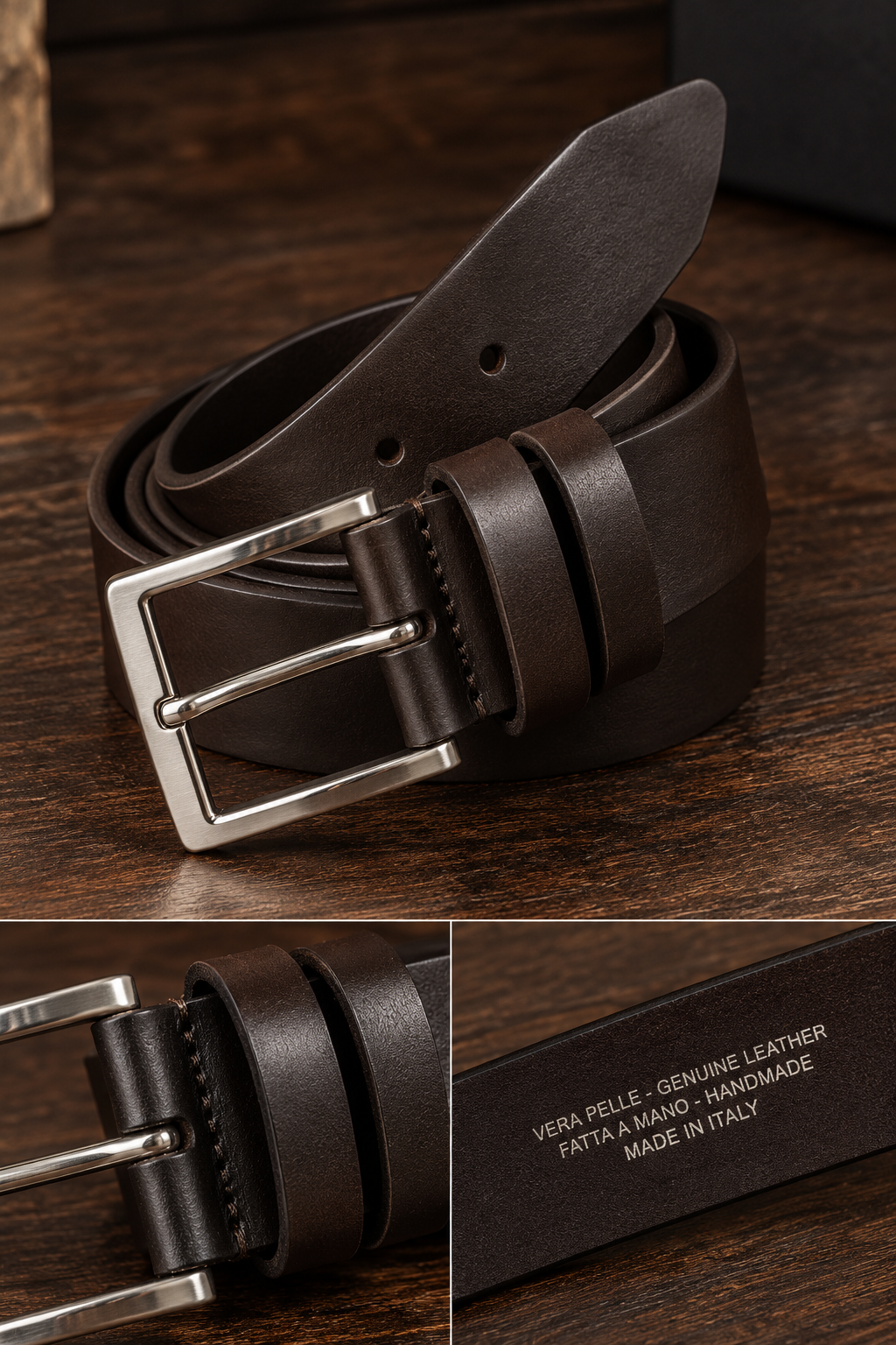 Cintura in pelle 3.5cm