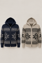 Cardigan in Misto Lana con Cappuccio e Zip Opificio 4.0